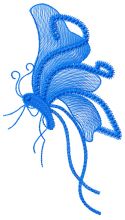 Blue Butterfly embroidery design
