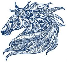 Mosaic horse 3 embroidery design