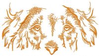 Lion eyes free embroidery design
