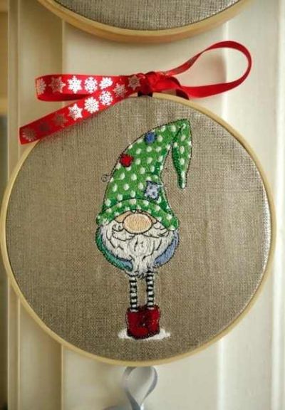 Wall decoration with Christmas dwarf design