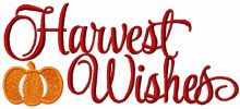 Harvest Wishes embroidery design