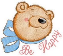 Be happy embroidery design