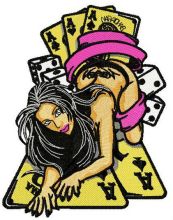 Casino witch 2 embroidery design