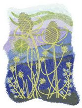 Quiet night embroidery design