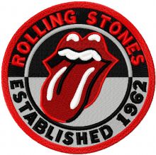 Rolling Stones logo embroidery design