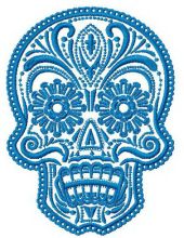 Painted scull embroidery design