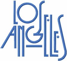 Los Angeles lettering embroidery design
