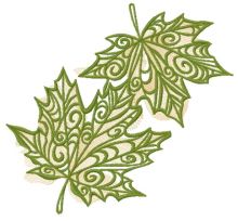 Maple leaves 2 embroidery design