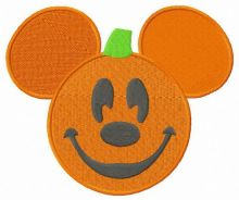 Mickey Mouse funny pumpkin embroidery design