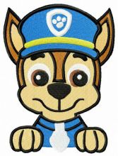 Police puppy Chase embroidery design