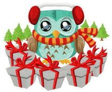 Presents for forest friends embroidery design