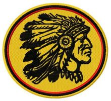 Native American Indian chief mascot 2 embroidery design