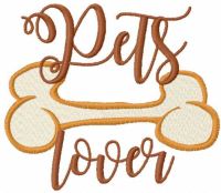 Pets lover free machine embroidery design