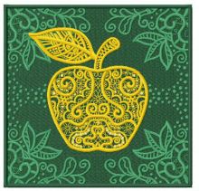 Apple embroidery design