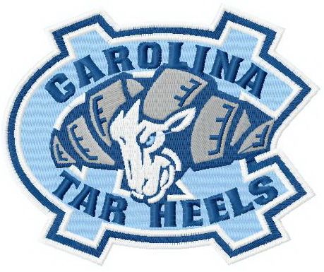 North Carolina Tar Heels alternative logo machine embroidery design