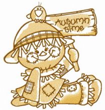 Friendly scarecrow 2 embroidery design