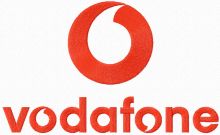 Vodafone logo embroidery design