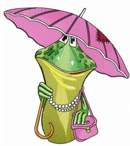 Aunt Frog embroidery design