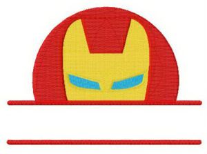 Iron Man monogram embroidery design