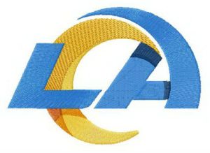 Los Angeles Rams logo embroidery design