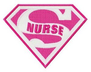 Super nurse embroidery design