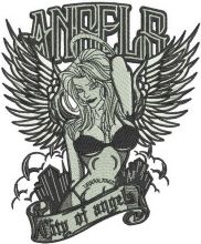 City of angels embroidery design