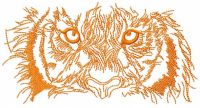 Tiger eyes free embroidery design