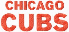 Chicago Cubs Wordmark logo  embroidery design