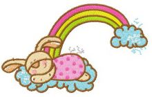 Rainbow dreams embroidery design