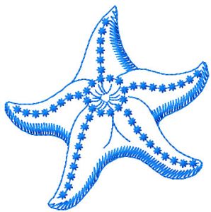Sea star embroidery design