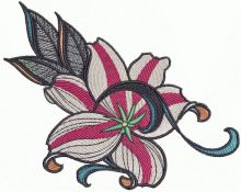 Wild lily 5 embroidery design