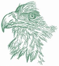 Crowned eagle embroidery design