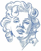 Marilyn Monroe sketch 2 embroidery design