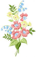 Bouquet embroidery design