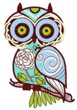 Summer owl 2 embroidery design