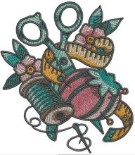 Sewing kit embroidery design