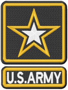 U.S. Army embroidery design