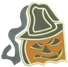 Scary pumpkin 4 embroidery design