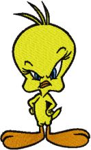 Tweety Angry  embroidery design
