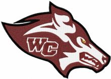 Watford city wolves logo embroidery design
