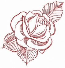 Fresh rose embroidery design