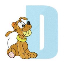 Pluto D Dog embroidery design