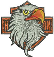 Harley Davidson Eagle logo 7 embroidery design