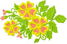 Yellow Flowers embroidery design