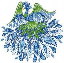 Royal firebird embroidery design