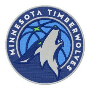 Minnesota Timberwolves logo embroidery design