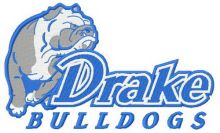 Drake Bulldogs logo embroidery design
