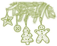 Christmas decorations embroidery design