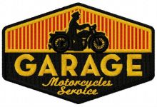 Garage logo embroidery design