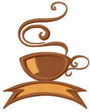 Coffee cup 10 embroidery design